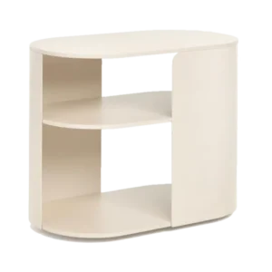 Table d'appoint en frêne beige et acier beige 63,5x36,5x52cm Plateau - Fest Amsterdam - The Cool Republic