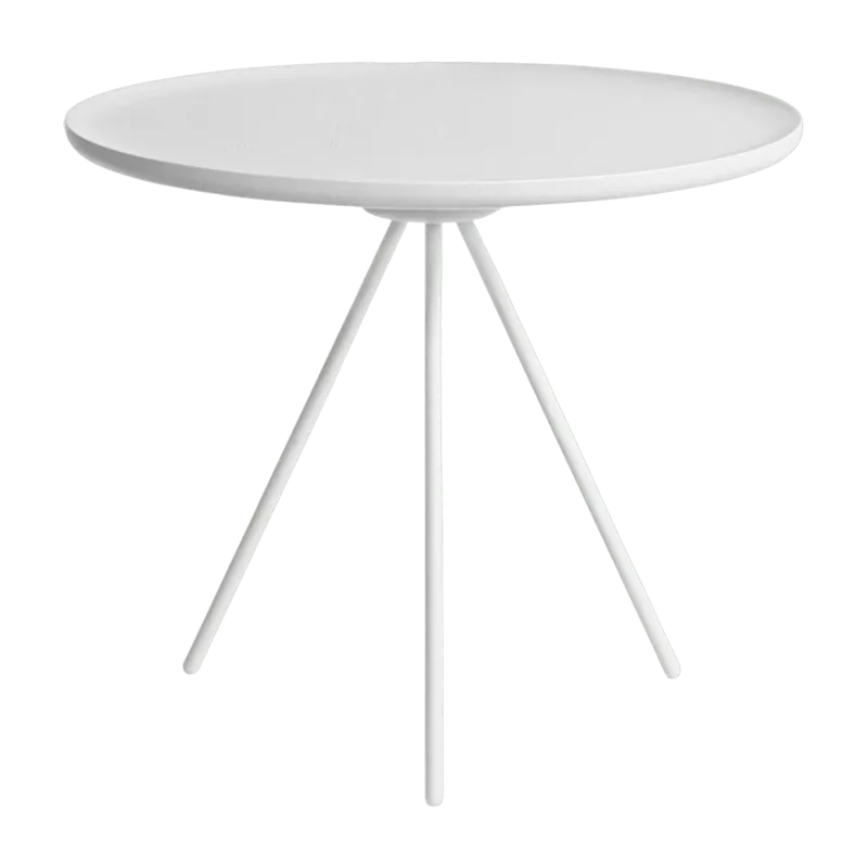 Table d'appoint en frêne blanc et piètement blanc 43 cm Key - Hem - The Cool Republic