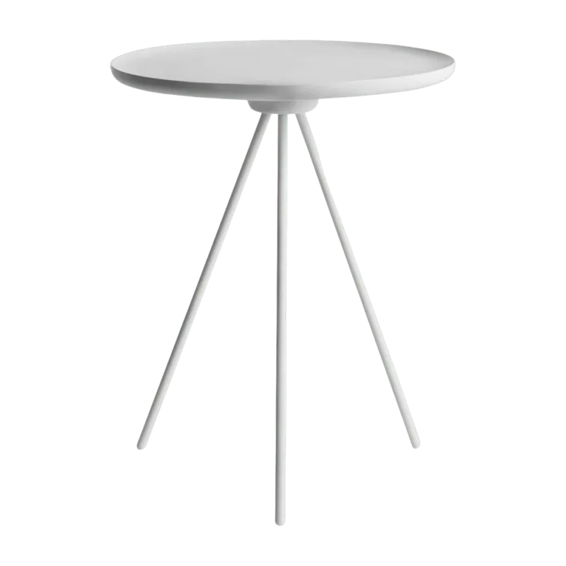 Table d'appoint en frêne blanc et piètement blanc 51 cm Key - Hem - The Cool Republic