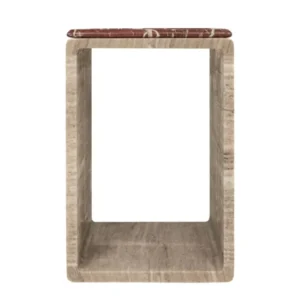 Table d'appoint en marbre beige 40x60cm Voya - Versmissen - The Cool Republic
