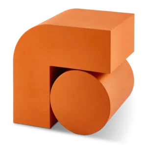 Table d'appoint en métal reyclé orange 45cm Kombo - Pols Potten - The Cool Republic
