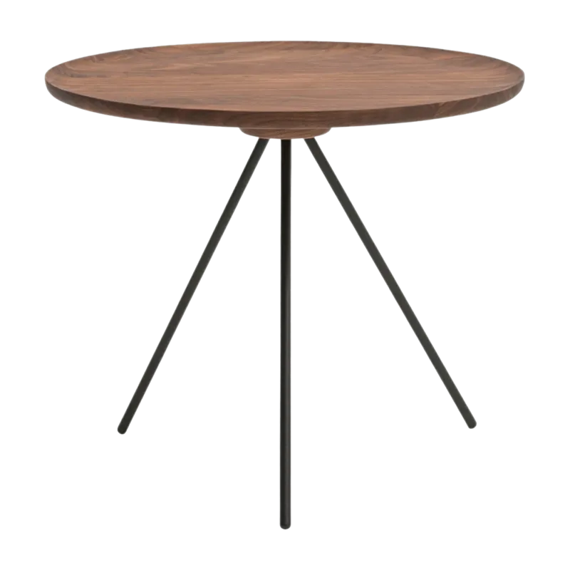 Table d'appoint en noyer et piètement noir 43 cm Key - Hem - The Cool Republic