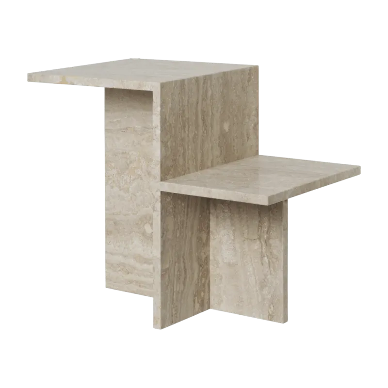 Table d'appoint en travertin 35 x 50 x 59,5 cm Distinct - Ferm Living - The Cool Republic