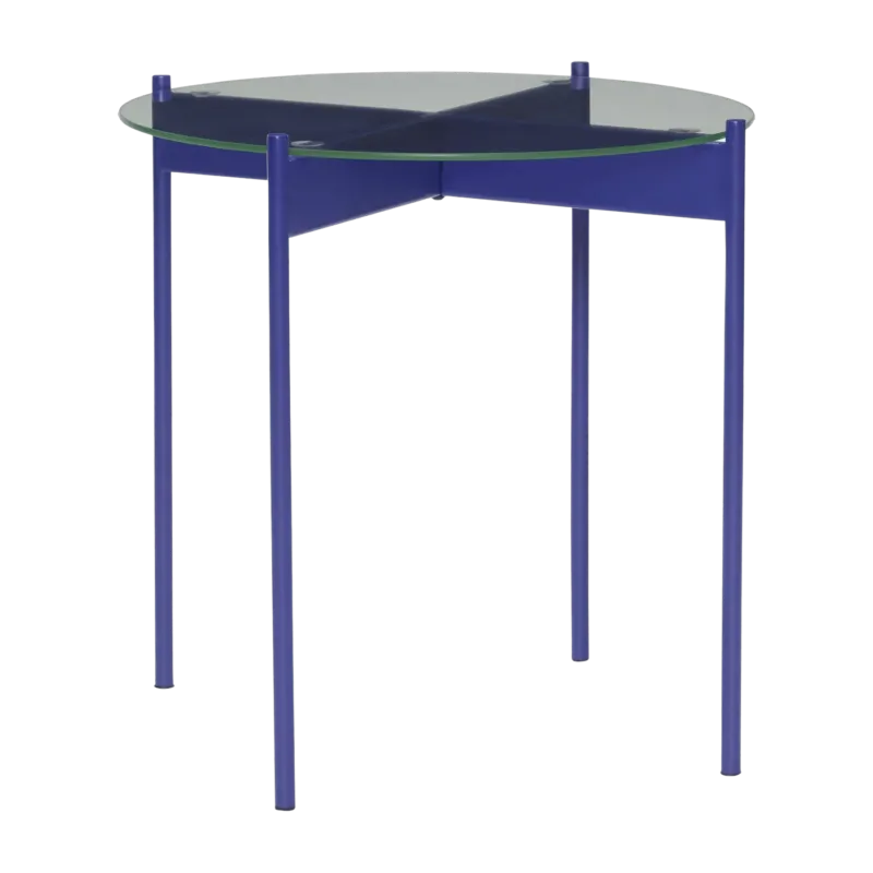 Table d'appoint en verre bleue Beam - Hübsch - The Cool Republic