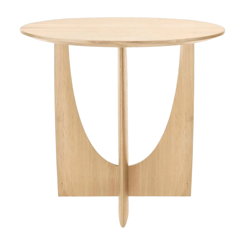 Table d'appoint géométrique en chêne - Ethnicraft Accessories - The Cool Republic