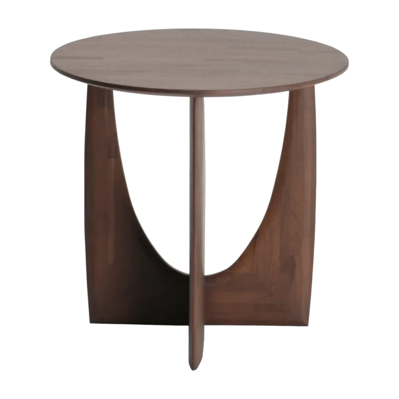 Table d'appoint géométrique en teck - Ethnicraft Accessories - The Cool Republic