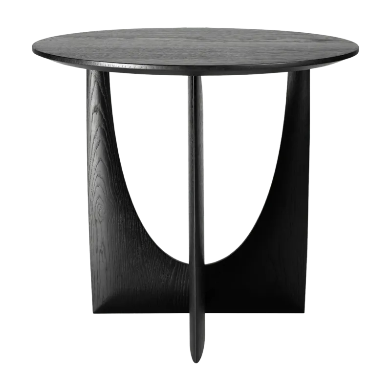Table d'appoint géométrique noire en chêne - Ethnicraft Accessories - The Cool Republic