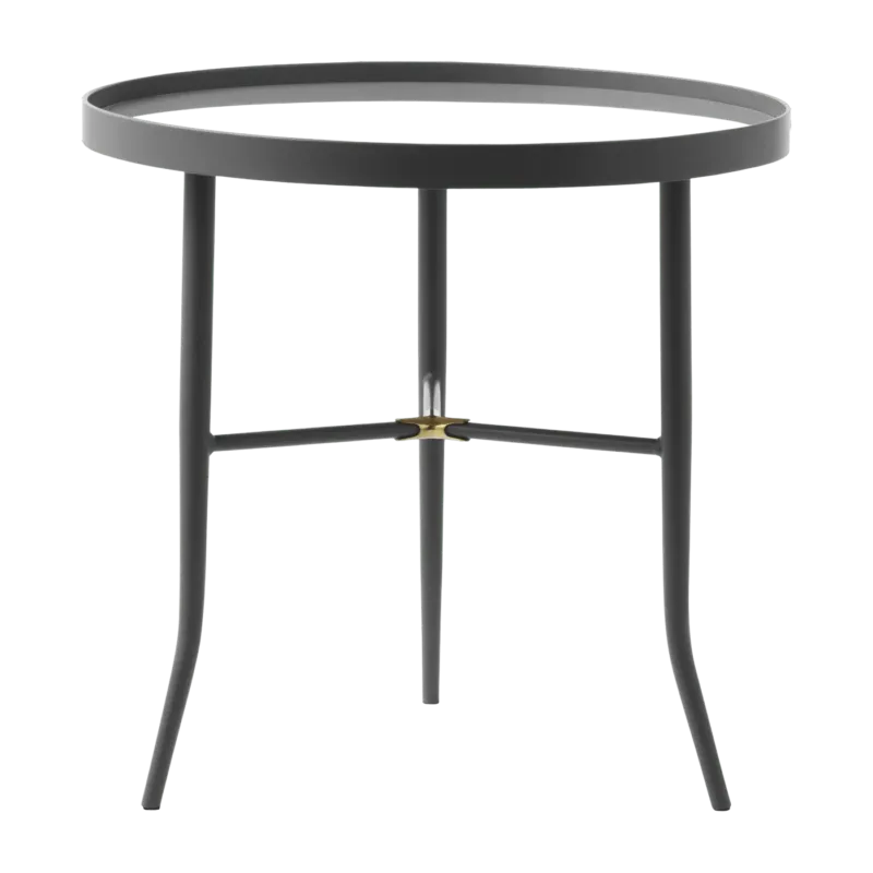 Table d'appoint grise en verre et acier Lug Grey - Normann Copenhagen - The Cool Republic