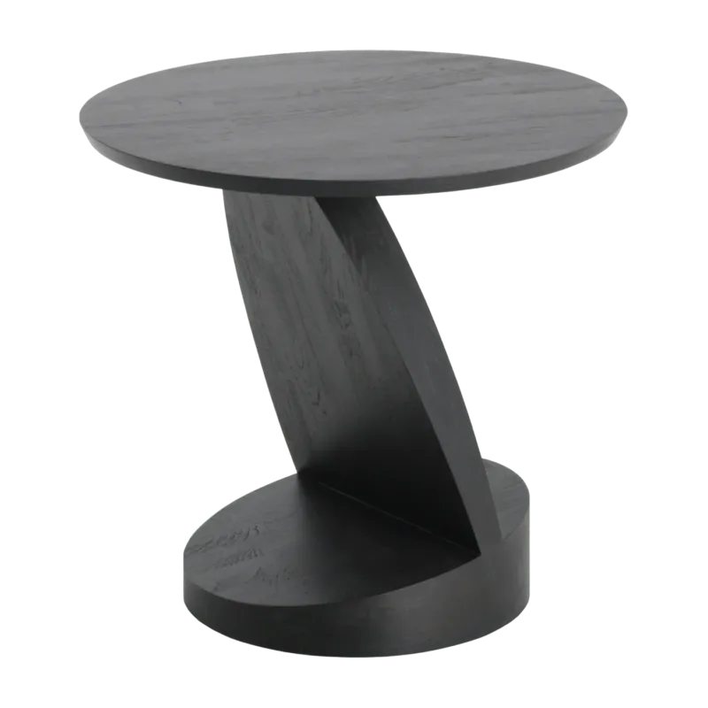 Table d'appoint noire en teck Oblic - Ethnicraft Accessories - The Cool Republic