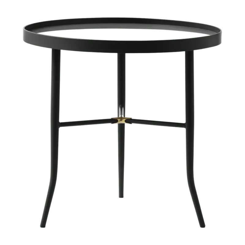 Table d'appoint noire en verre et acier Lug noir - Normann Copenhagen - The Cool Republic