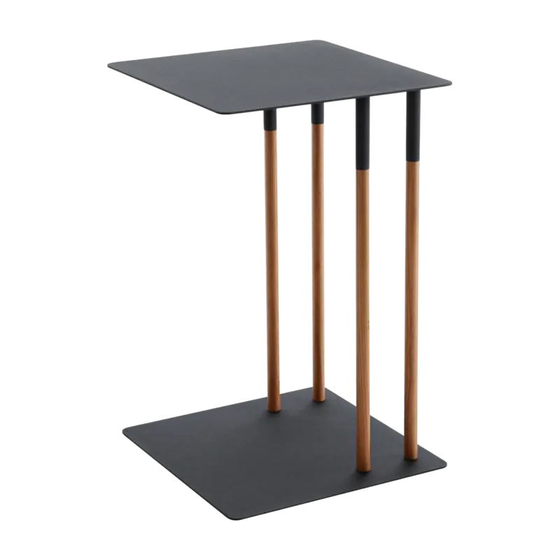 Table d'appoint noire et pieds en bois - Yamazaki - The Cool Republic