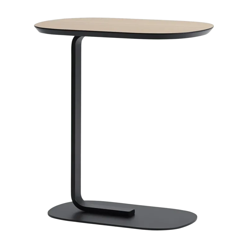 Table d'appoint noire plateau en chêne Relate - Muuto - The Cool Republic
