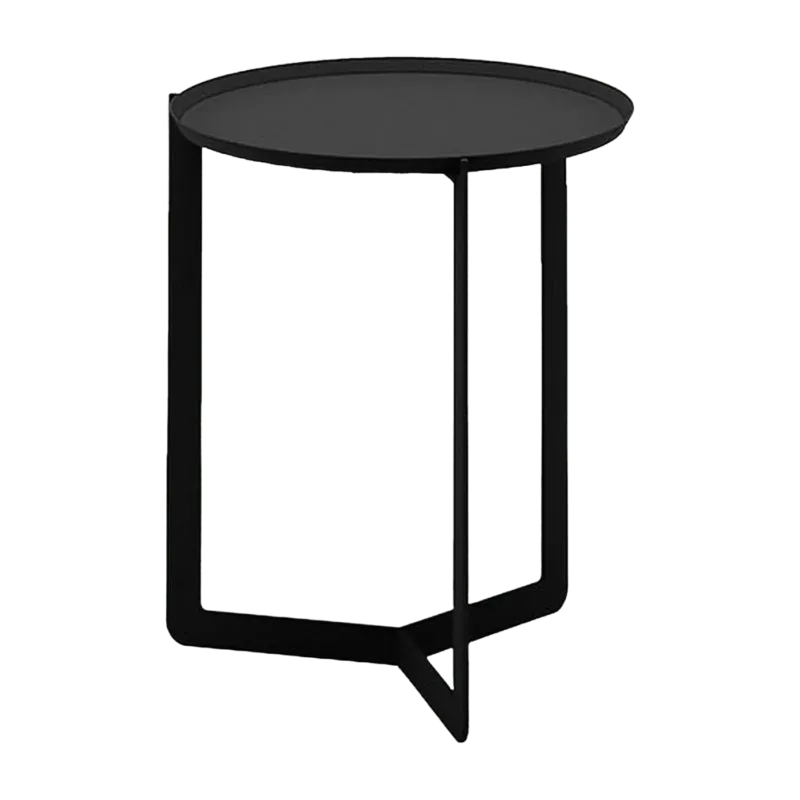 Table d'appoint noire Round 1 - Meme Design - The Cool Republic