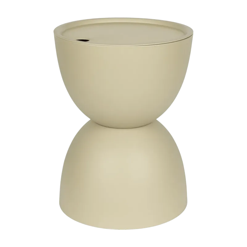 Table d'appoint ronde beige 34x45cm Nora - The Cool Republic - The Cool Republic