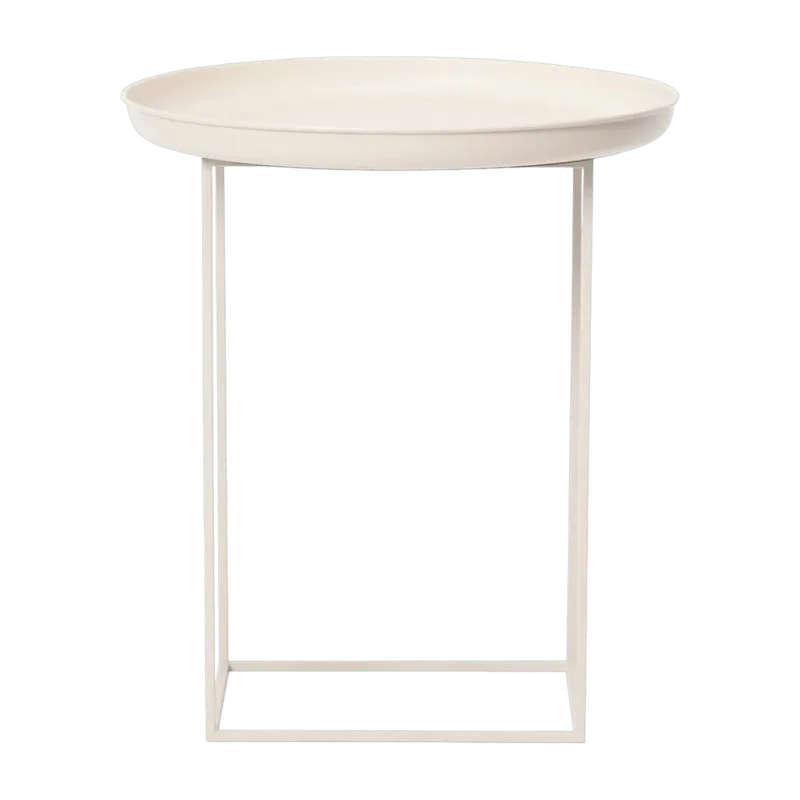 Table d'appoint ronde en acier blanc 45 cm Duke - NORR11 - The Cool Republic