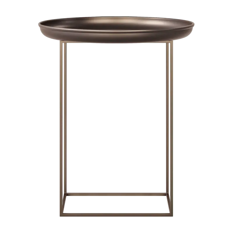 Table d'appoint ronde en acier bronze 45 cm Duke - NORR11 - The Cool Republic