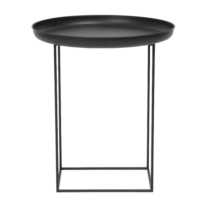 Table d'appoint ronde en acier noire 45 cm Duke - NORR11 - The Cool Republic