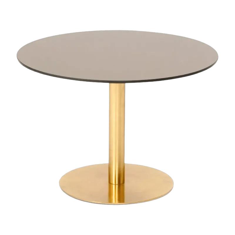 Table d'appoint ronde en fer plaqué laiton et en verre cuivré Flash - Tom Dixon - The Cool Republic