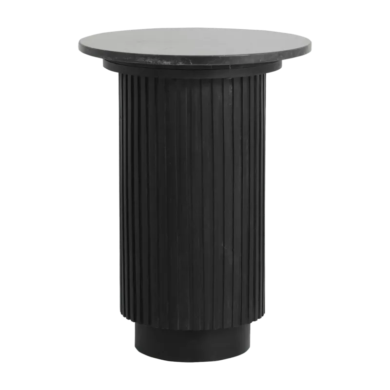 Table d'appoint ronde en marbre noir 40 cm Erie - Nordal - The Cool Republic