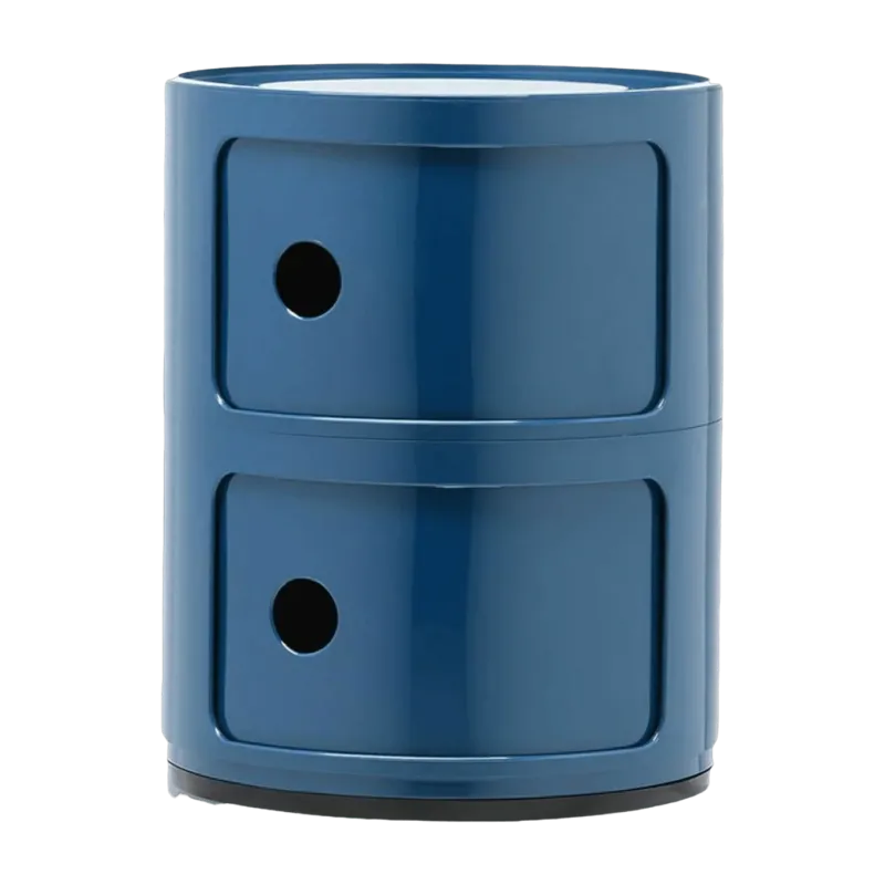 Table de chevet bleu 2 tiroirs Componibili - Kartell - The Cool Republic