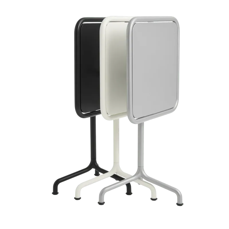 Table de jardin carrée en aluminium laqué blanc cassé 55x55x74cm Deville - HAY - The Cool Republic