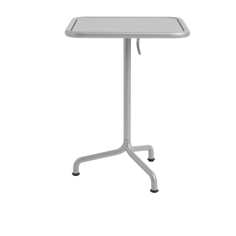 Table de jardin carrée en aluminium laqué gris argenté 55x55x74cm Deville - HAY - The Cool Republic