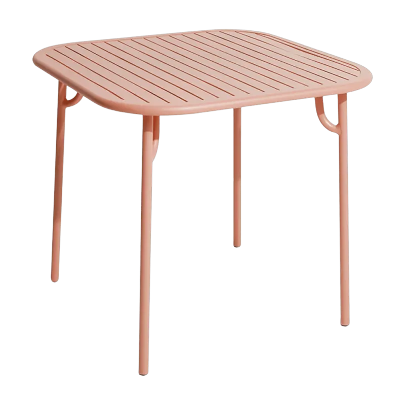 Table de jardin carrée rose blush Week-End - Petite Friture - The Cool Republic