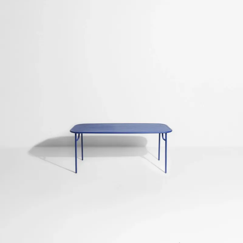 Table de jardin rectangulaire bleue 180 cm Week-End - Petite Friture - The Cool Republic