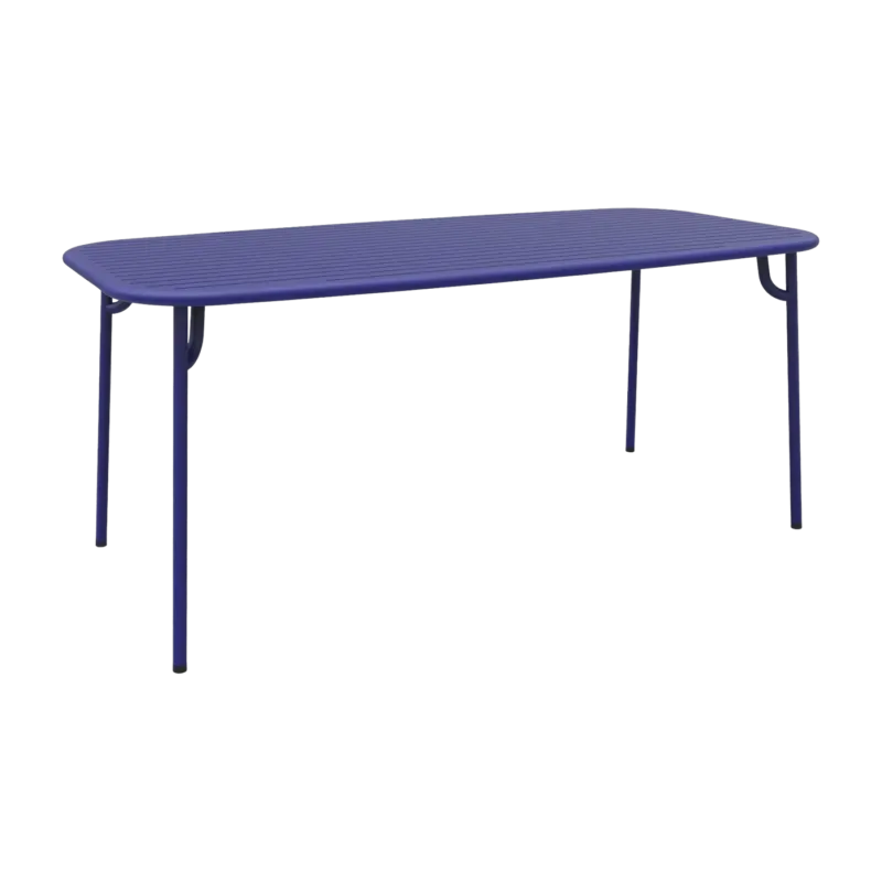 Table de jardin rectangulaire bleue 220 cm Week-End - Petite Friture - The Cool Republic