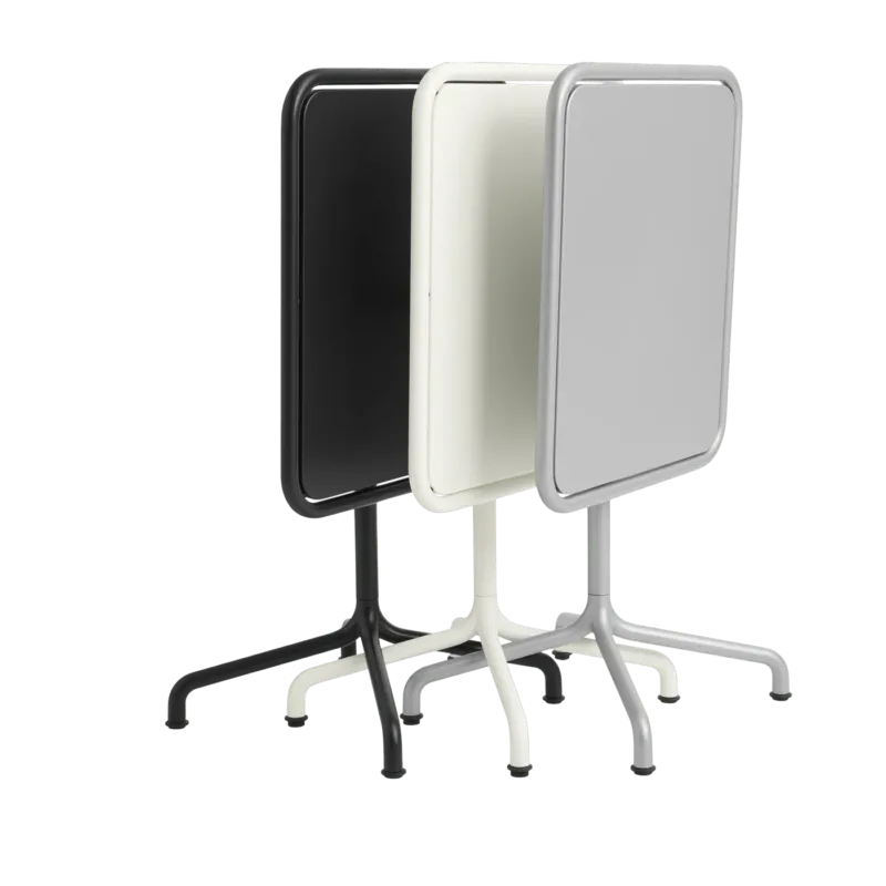 Table de jardin rectangulaire en aluminium laqué blanc cassé 60x70x74cm Deville - HAY - The Cool Republic