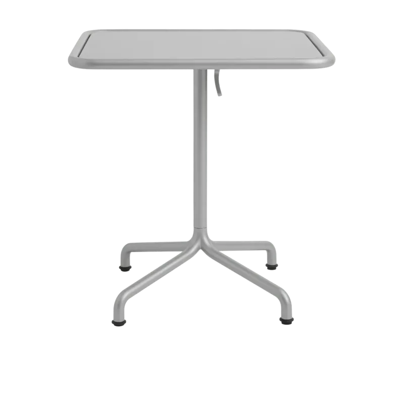 Table de jardin rectangulaire en aluminium laqué gris argenté 60x70x74cm Deville - HAY - The Cool Republic
