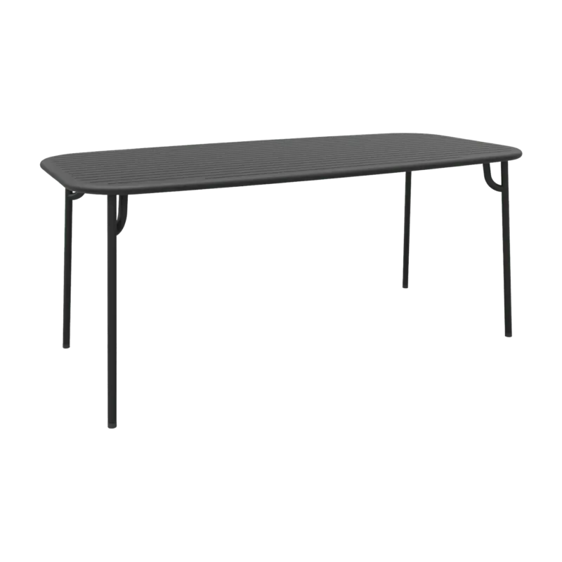 Table de jardin rectangulaire noire 220 cm Week-End - Petite Friture - The Cool Republic