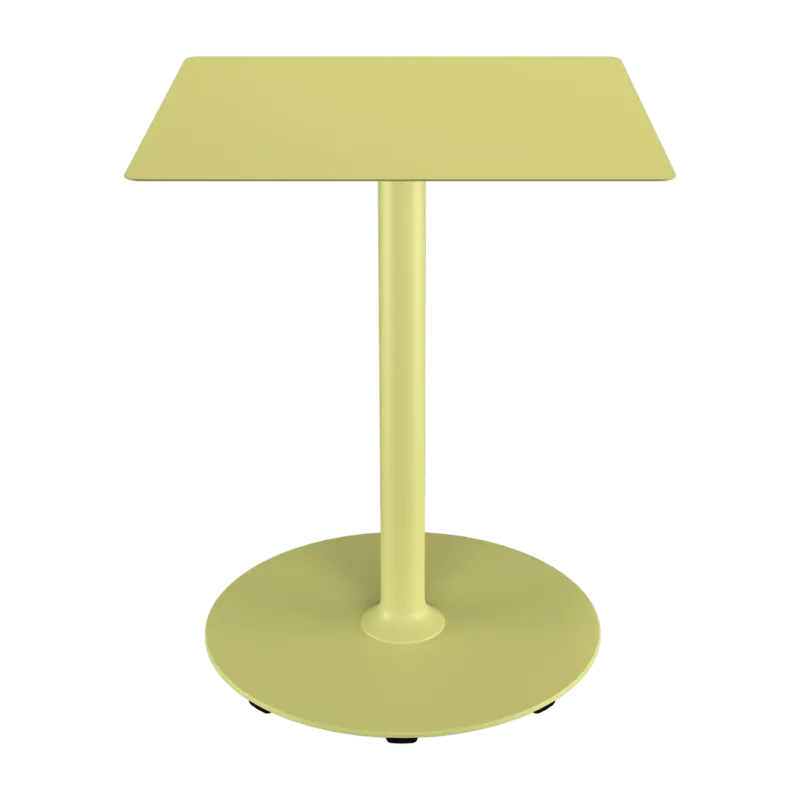 Table d'extérieur carrée en aluminium jaune citron 60x74cm pico - Houe - The Cool Republic