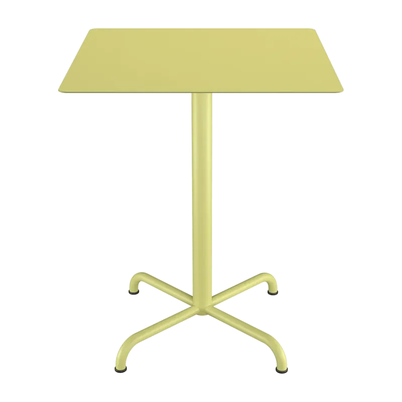 Table d'extérieur carrée en aluminium jeune citron avec pieds 60x74cm pico - Houe - The Cool Republic