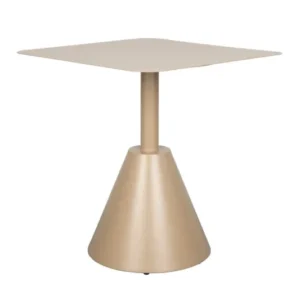 Table d'extérieur carrée en métal beige 70 x 70 x 76 cm Axis - The Cool Republic - The Cool Republic
