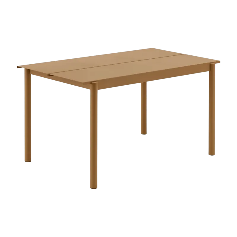 Table d'extérieur en acier orange 140 x 75 cm Linear - Muuto - The Cool Republic