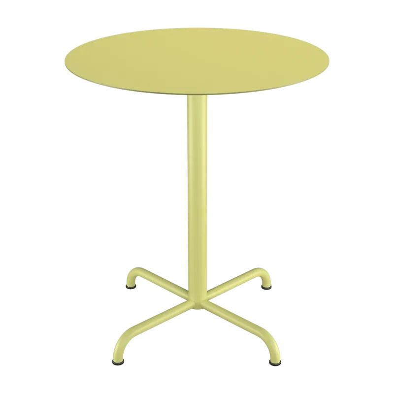 Table d'extérieur ronde en aluminium beige avec pieds 64x74cm pico - Houe - The Cool Republic