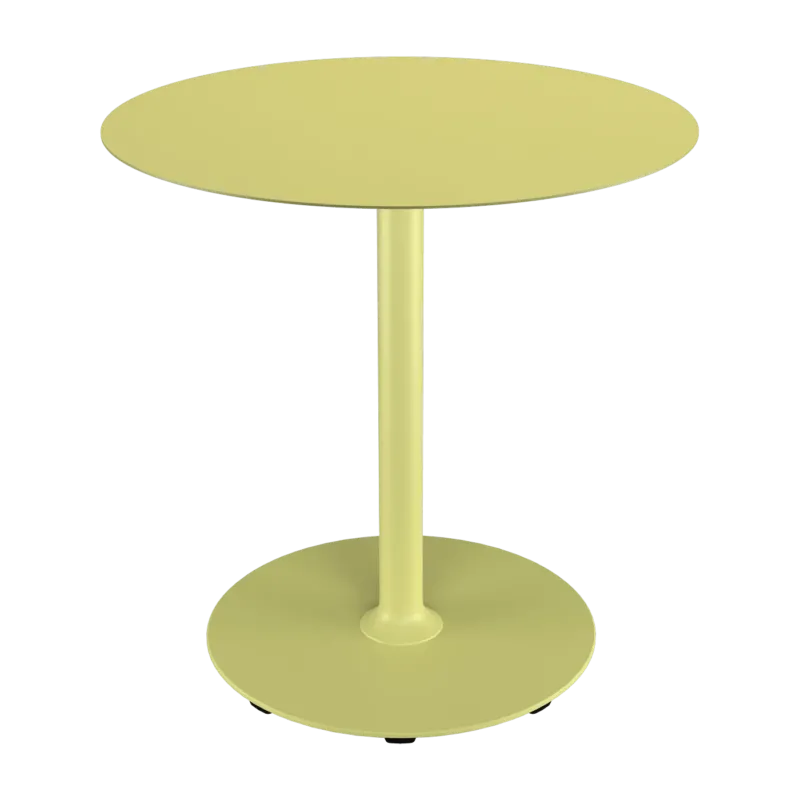 Table d'extérieur ronde en aluminium jaune citron 74cm pico - Houe - The Cool Republic
