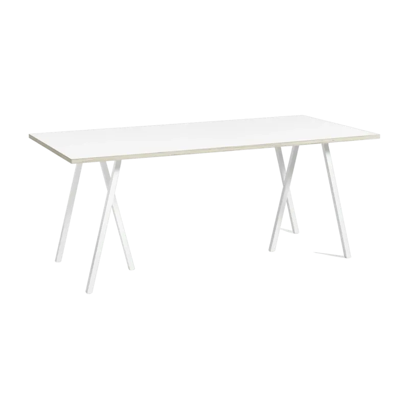 Table en acier blanche L180 cm Loop Stand - HAY - The Cool Republic