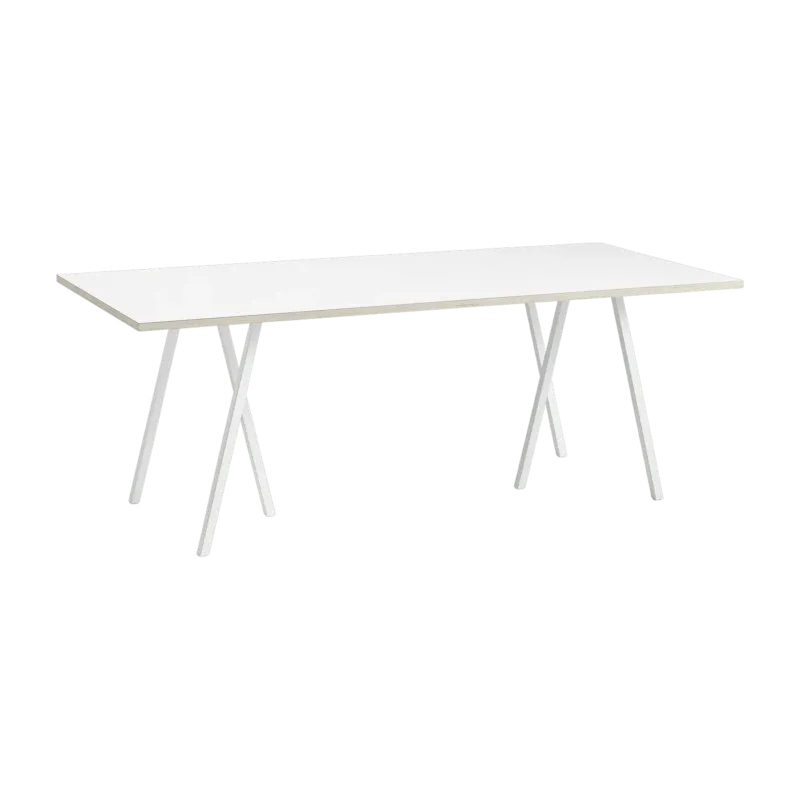 Table en acier blanche L200 cm Loop Stand - HAY - The Cool Republic