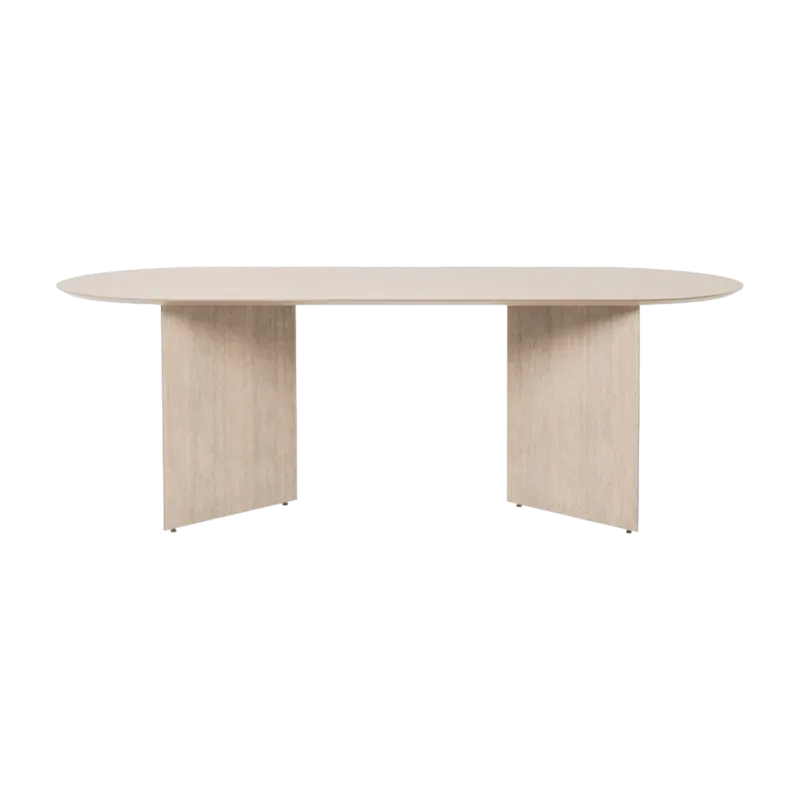 Table en bois ovale beige 220 cm Mingle - Ferm Living - The Cool Republic