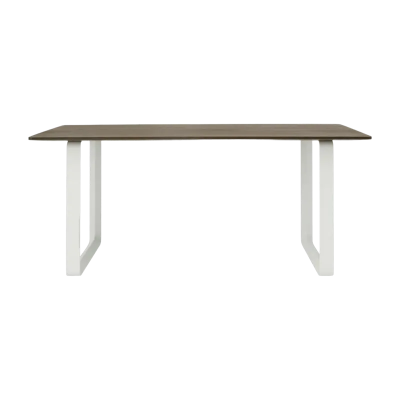Table en chêne massif fumé et aluminium blanc 170 x 85 cm 70/70 - Muuto - The Cool Republic