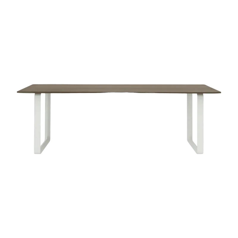 Table en chêne massif fumé et aluminium blanc 225 x 90 cm 70/70 - Muuto - The Cool Republic