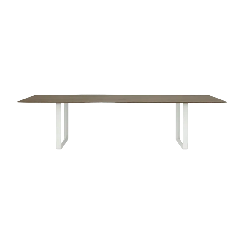 Table en chêne massif fumé et aluminium blanc 295 x 108 cm 70/70 - Muuto - The Cool Republic