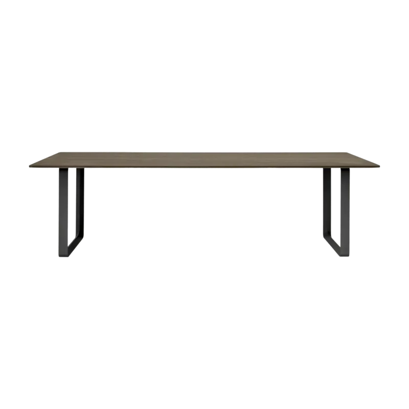 Table en chêne massif fumé et aluminium noir 255 x 108 cm 70/70 - Muuto - The Cool Republic