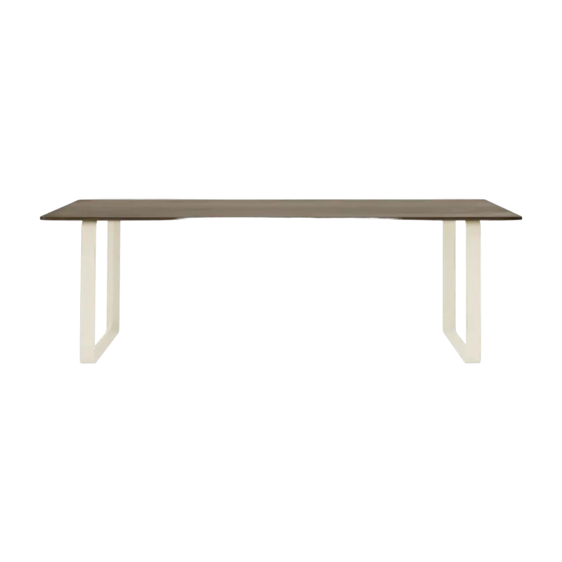 Table en chêne massif fumé et aluminium sable 225 x 90 cm 70/70 - Muuto - The Cool Republic