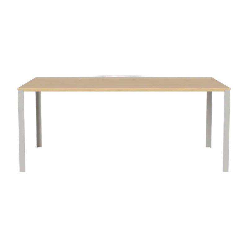 Table en chêne massif huilé et acier laqué gris 90 x 180 cm Link - Bolia - The Cool Republic