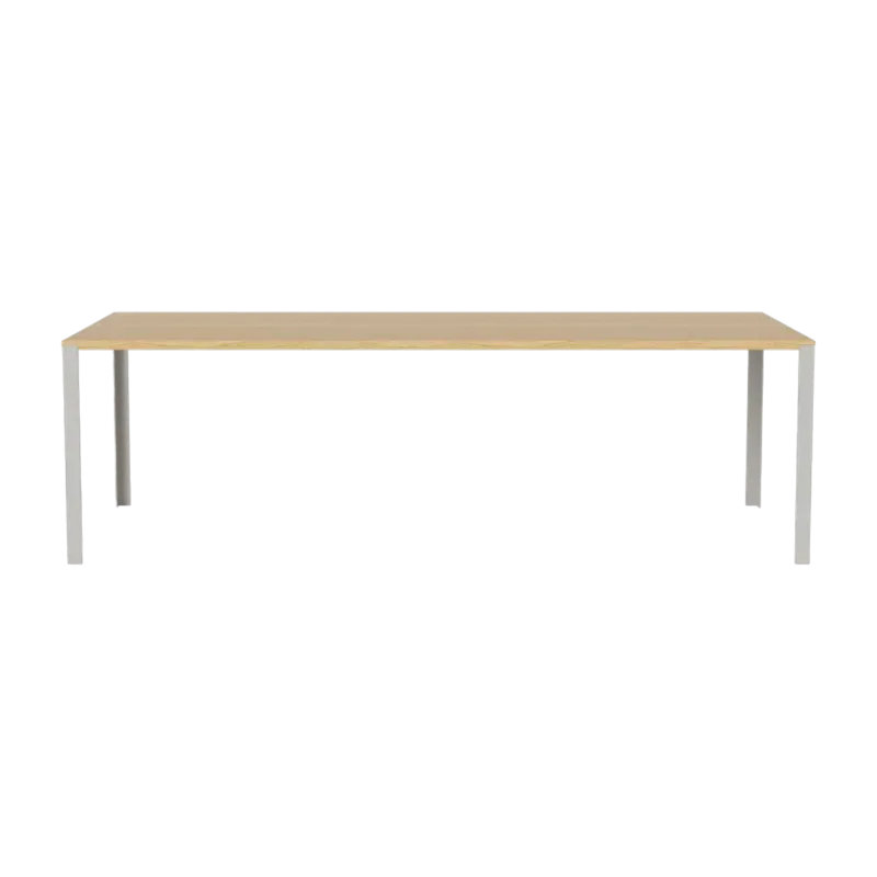 Table en chêne massif huilé et acier laqué gris 90 x 240 cm Link - Bolia - The Cool Republic