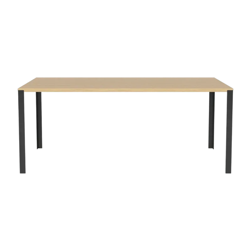 Table en chêne massif huilé et acier laqué noir 90 x 180 cm Link - Bolia - The Cool Republic