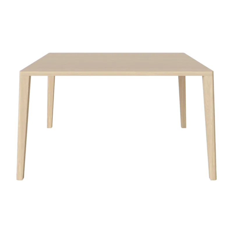 Table en chêne massif huilé pigmenté blanc 130 x 130 cm Graceful - Bolia - The Cool Republic